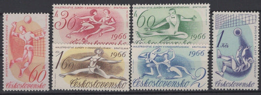 Czechoslovakia 1367-1372 MNH Sports Skating Volleyball ZAYIX STAMPS 0425S0159
