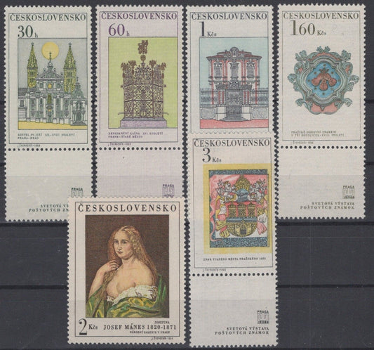 Czechoslovakia 1548-1553 MNH Paintings The Old Prague ZAYIX STAMPS 0425S0211