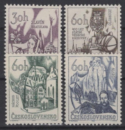 Czechoslovakia 1409-1412 MNH Castles Architecture ZAYIX STAMPS 0425S0168