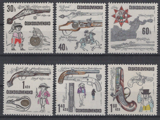 Czechoslovakia 1604-1609 MNH Historical Firearms Military ZAYIX STAMPS 0425S0227