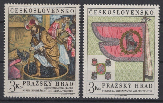 Czechoslovakia 1626-1627 MNH Mural St. Wenceslas Coat of Arms ZAYIX 0425S0233