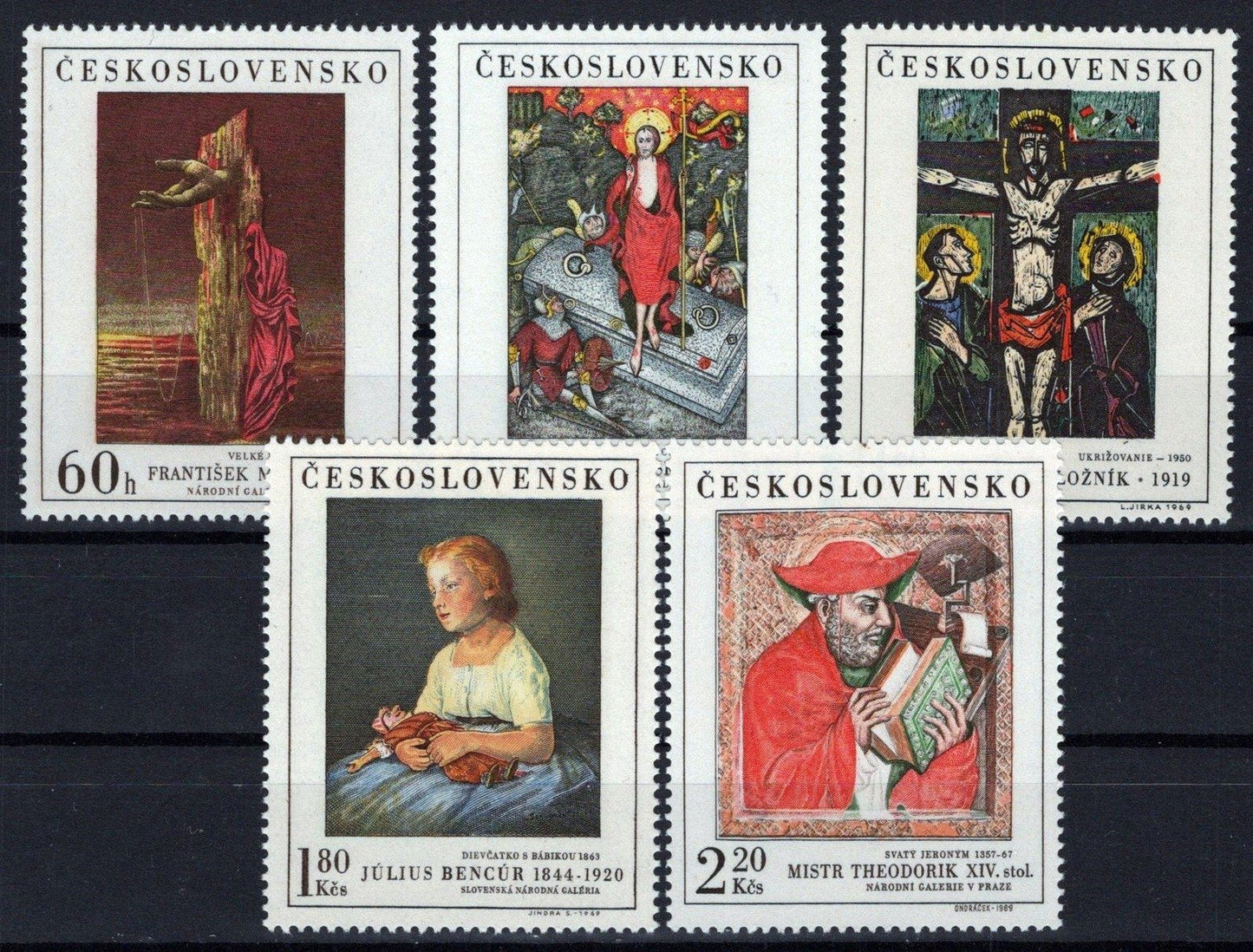 Czechoslovakia 1658-1662 MNH Paintings Religion Saints ZAYIX STAMPS 0425S0239