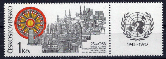 Czechoslovakia 1691 MNH Architecture UN Headquarters ZAYIX STAMPS 0425S0247