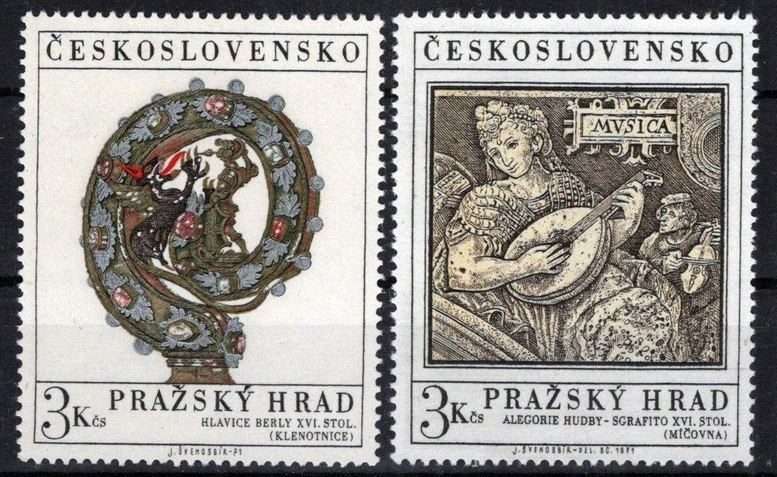 Czechoslovakia 1752-1753 MNH Allegory of Music ZAYIX STAMPS 0425S0262