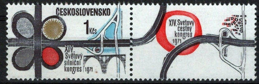 Czechoslovakia 1768 MNH Highways & Bridges ZAYIX STAMPS 0425S0267