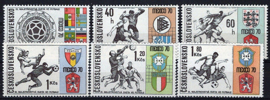 Czechoslovakia 1704-1709 MNH World Soccer Sports Games ZAYIX STAMPS 0425S0251