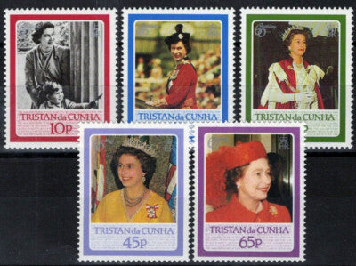 Tristan da Cunha 388-392 MNH Royalty Queen Elizabeth II Birthday ZAYIX 111022S82