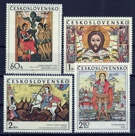 Czechoslovakia 1722-1725 MNH Slovak Ikons Christ Saints ZAYIX STAMPS 0425S0254