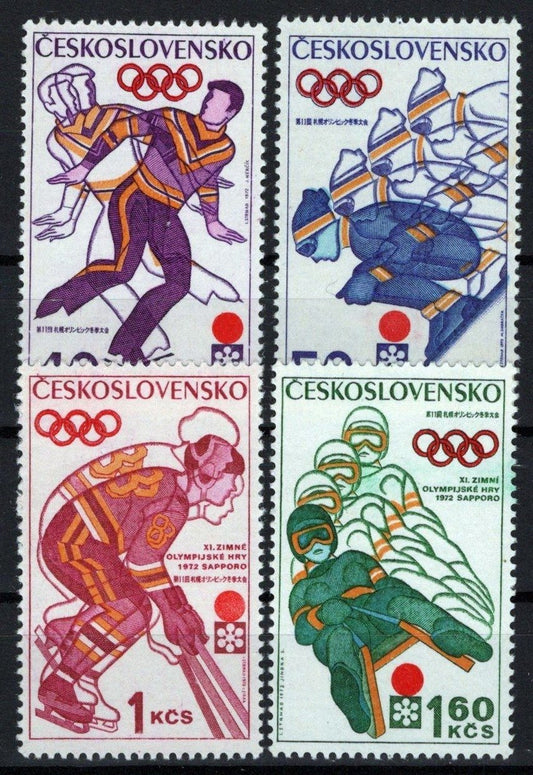 Czechoslovakia 1796-1799 MNH Sports Olympics Games ZAYIX STAMPS 0425S0274