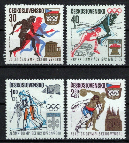 Czechoslovakia 1791-1794 MNH Olympics Sports Games ZAYIX STAMPS 0425S0272