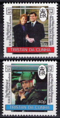 Tristan da Cunha 397-398 MNH Royalty Wedding Prince Andrew ZAYIX 111022S79