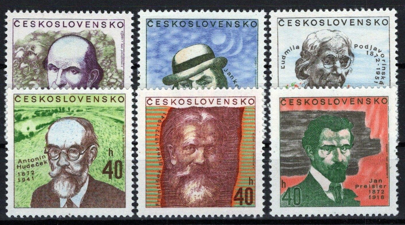 Czechoslovakia 1819-1824 MNH Portraits Poets Artists ZAYIX STAMPS 0425S0282