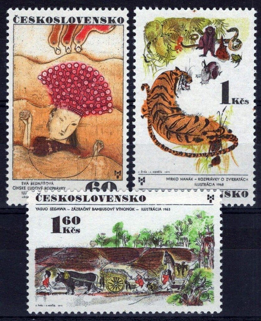 Czechoslovakia 1769-1711 MNH Chinese Fairytales Animals ZAYIX STAMPS 0425S0268