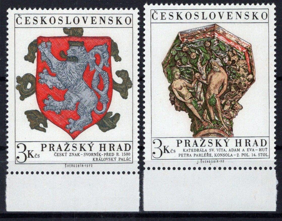 Czechoslovakia 1817-1818 MNH Prague Castle Art ZAYIX STAMPS 0425S0281