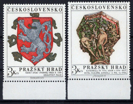 Czechoslovakia 1817-1818 MNH Prague Castle Art ZAYIX STAMPS 0425S0281