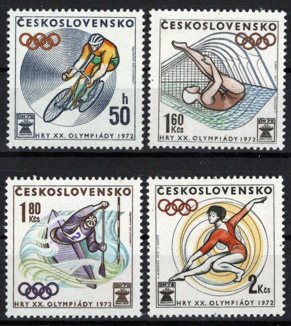 Czechoslovakia 1813-1816 MNH Olympics Sports Games ZAYIX STAMPS 0425S0280
