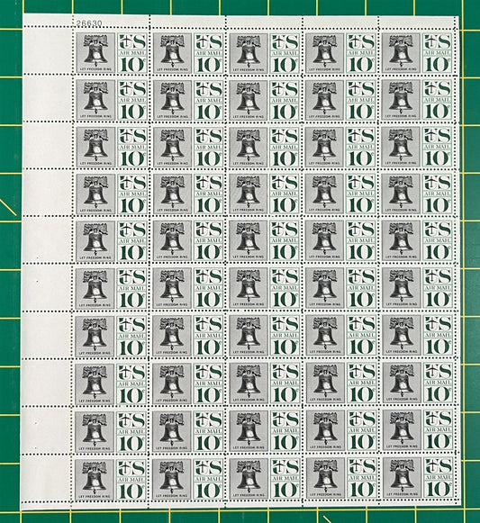 US C57 MNH Sheet 10c Liberty Bell Airmail ZAYIX STAMPS 0725L1416