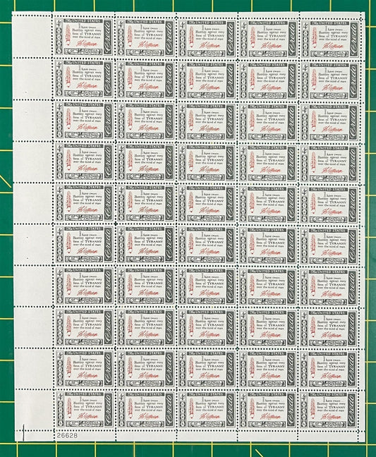 US 1139 MNH Sheet 4c American Credo George Washington ZAYIX STAMPS 0725L1419