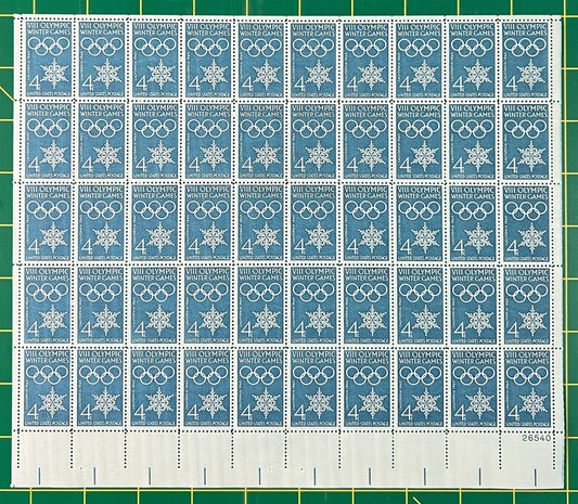 US 1146 MNH Sheet 4c Winter Olympics Squaw Valley ZAYIX STAMPS 0725L1425