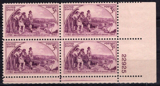United States 904 MNH Plate Block Daniel Boone Mural ZAYIX STAMPS 0725S1469
