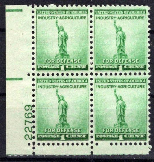 United States 899 MNH Plate Block Statue of Liberty ZAYIX STAMPS 0725S1464