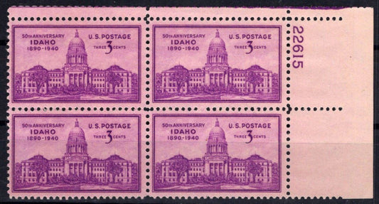 United States 896 MNH Plate Block Idaho Statehood ZAYIX STAMPS 0725S1461