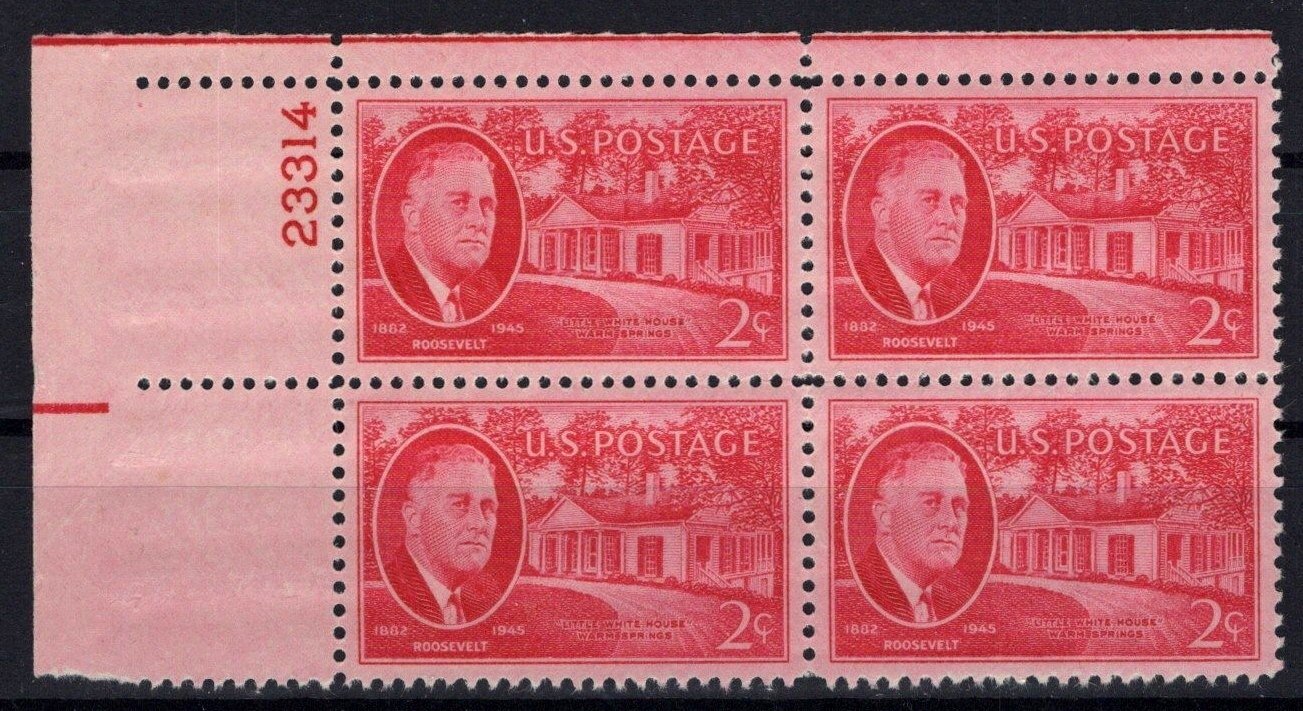 United States 931 MNH Plate Block Franklin D. Roosevelt ZAYIX STAMPS 0725S1483