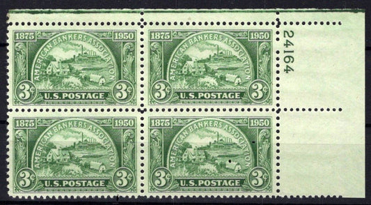 United States 987 MNH Plate Block American Bankers Assoc. ZAYIX STAMPS 0725S1538