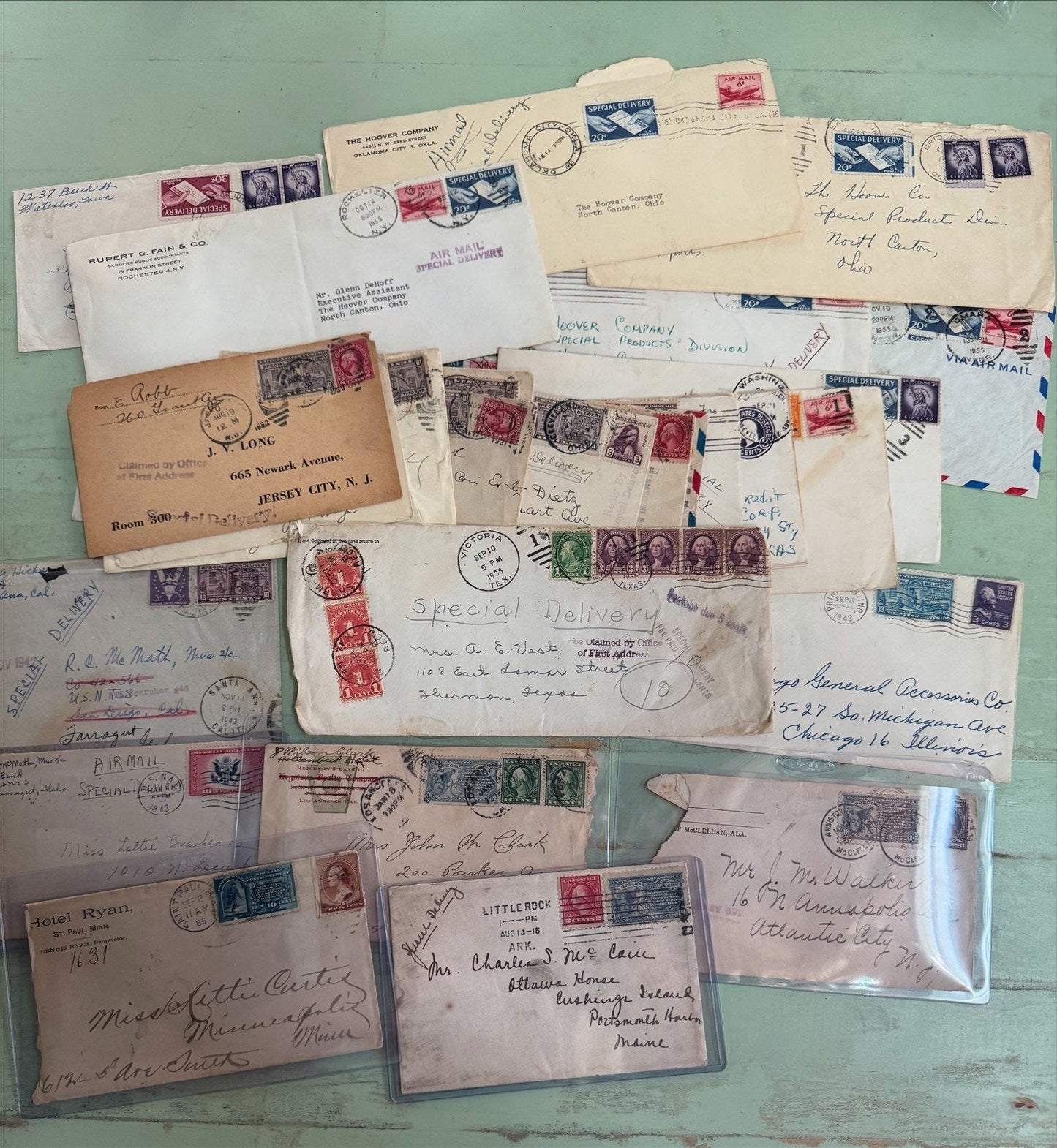 US Special Delivery Cover Collection including E1, E6a ZAYIX STAMPS 0825L1545
