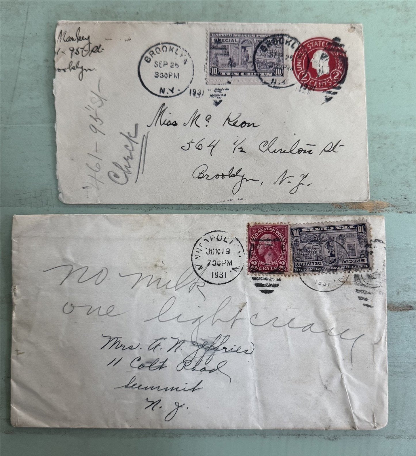US Special Delivery Cover Collection including E1, E6a ZAYIX STAMPS 0825L1545