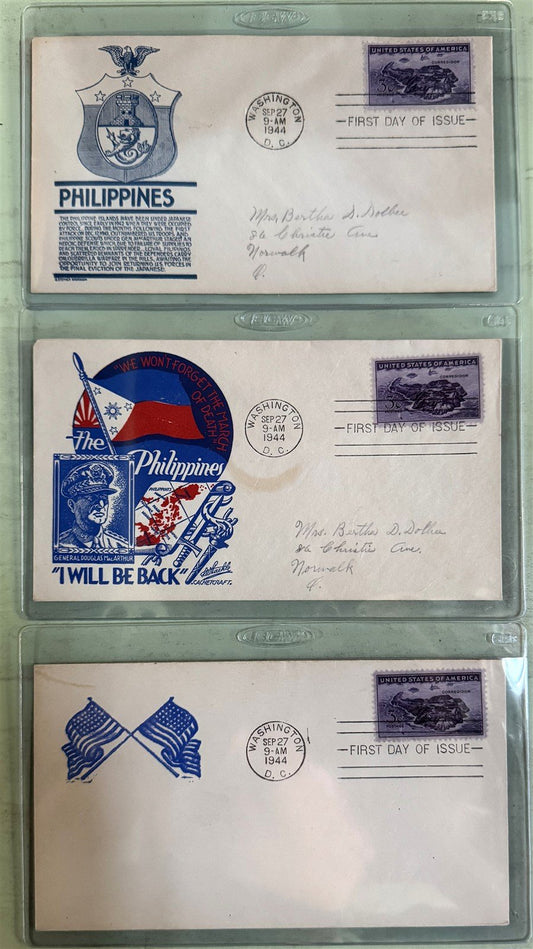 World War II Philippines Corregidor Bay MacArthur FDC collection ZAYIX 0825M1611