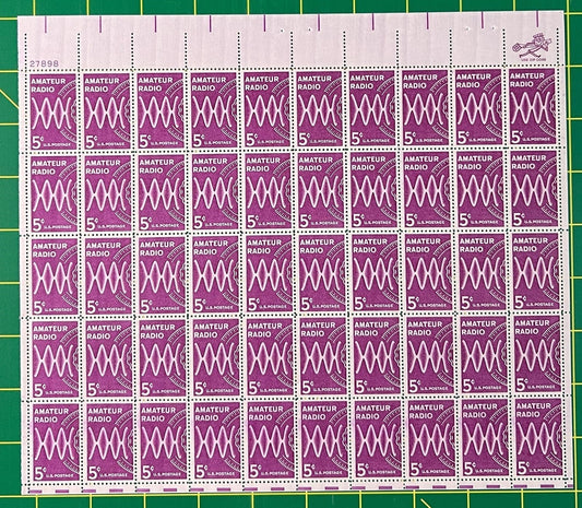 US 1260 MNH Sheet 5 Cent Amateur Radio 50th Anniv. ZAYIX 0825L1563