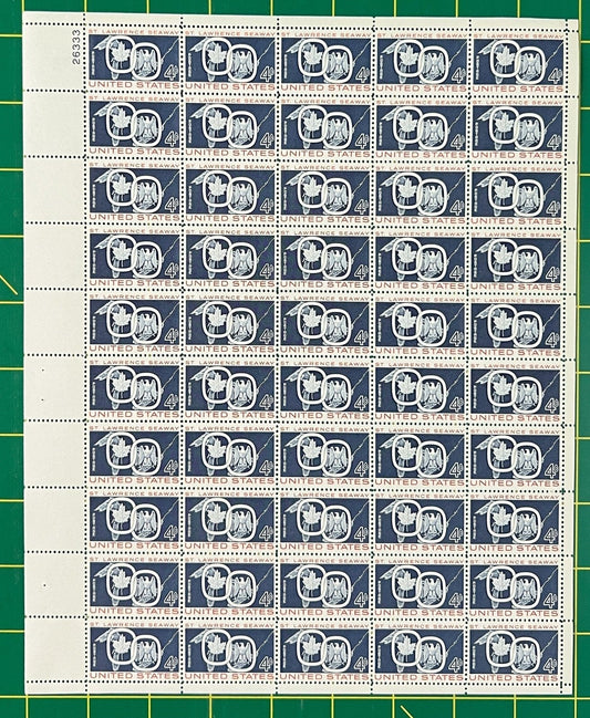 US 1131 MNH Sheet 4 Cent St. Lawrence Seaway ZAYIX 0825L1603