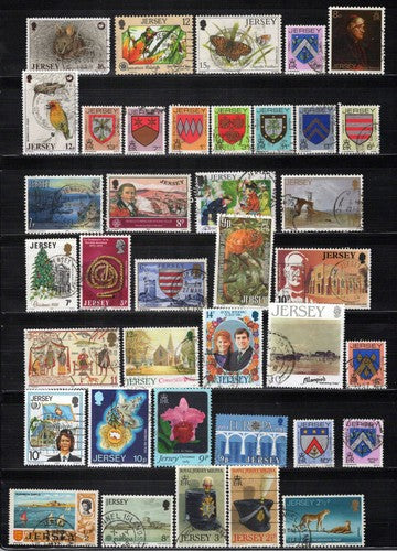 Jersey Collection Used Stamps Wildlife Birds Heraldry Christmas ZAYIX 0224S0317