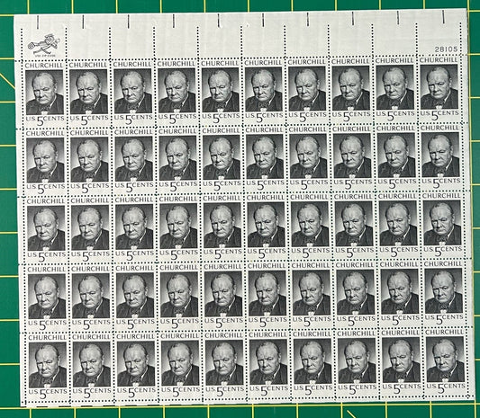 US 1264 MNH Sheet 5 Cent Winston Churchill Memorial ZAYIX 0825L1558