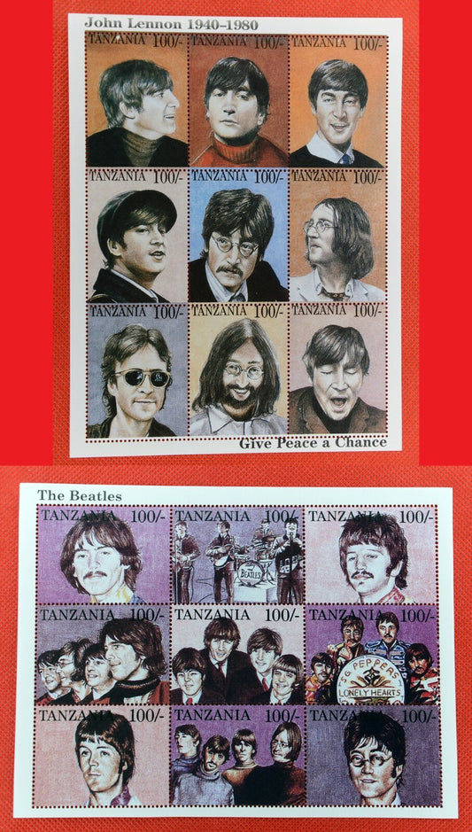 Tanzania 1334-1335 MNH 2 MS The Beatles John Lennon McCartney ZAYIX 071922SM04M