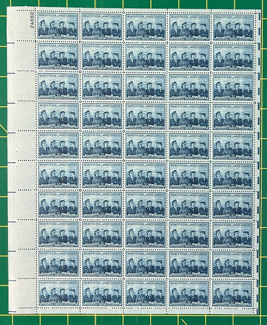 US 1013 MNH Sheet 3 Cent Women In Armed Services ZAYIX 0825L1582