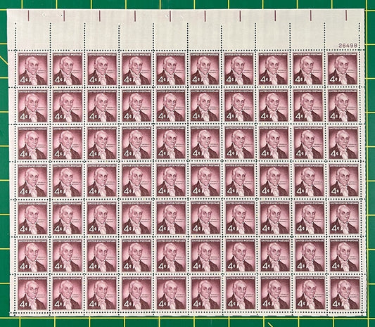 US 1138 MNH Sheet 4 Cent Dr. Ephraim McDowell Ovarian Operation ZAYIX 0825L1606