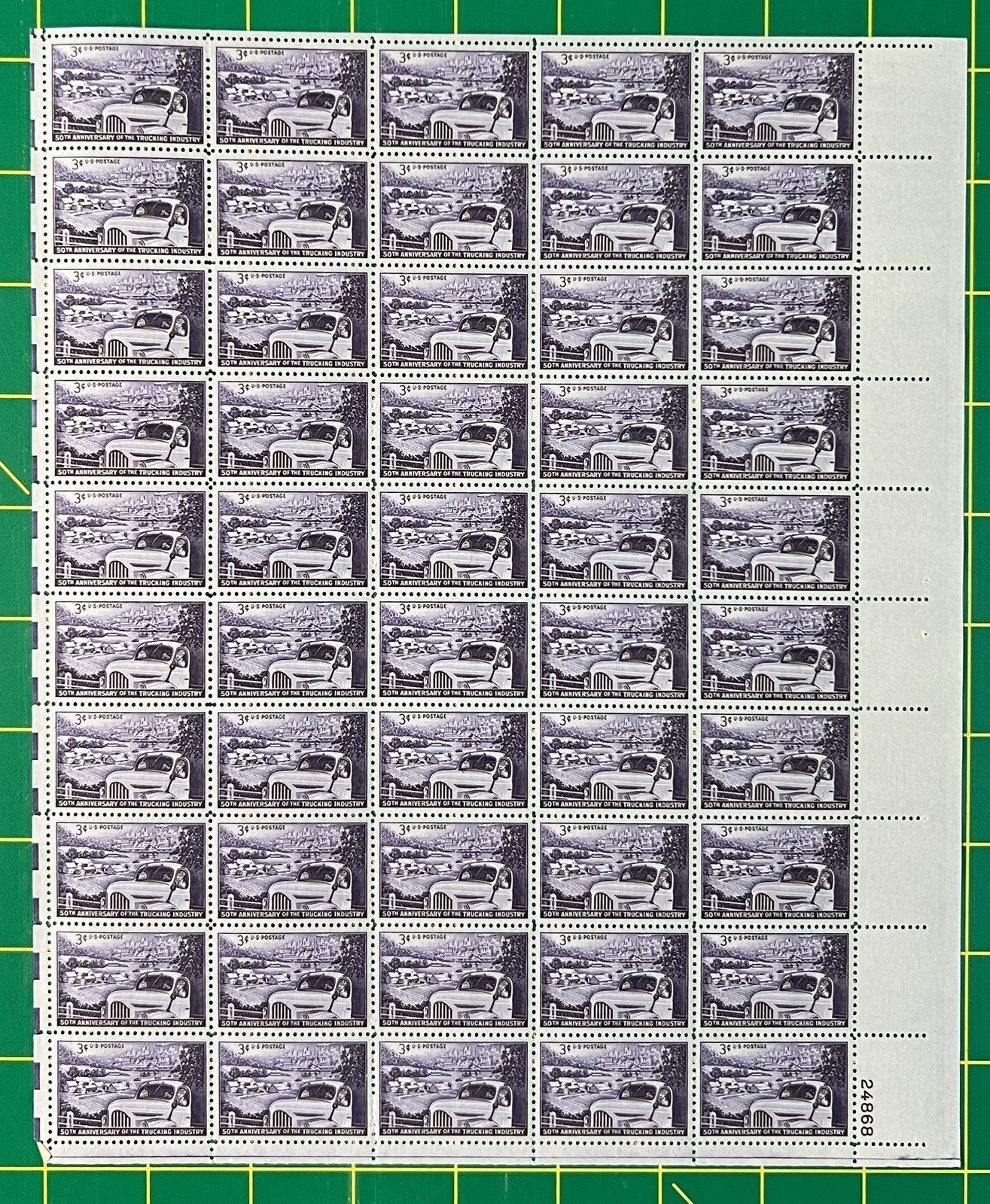 US 1025 MNH Sheet 3 Cent Trucking Industry 50th Anniv. ZAYIX 0825L1594