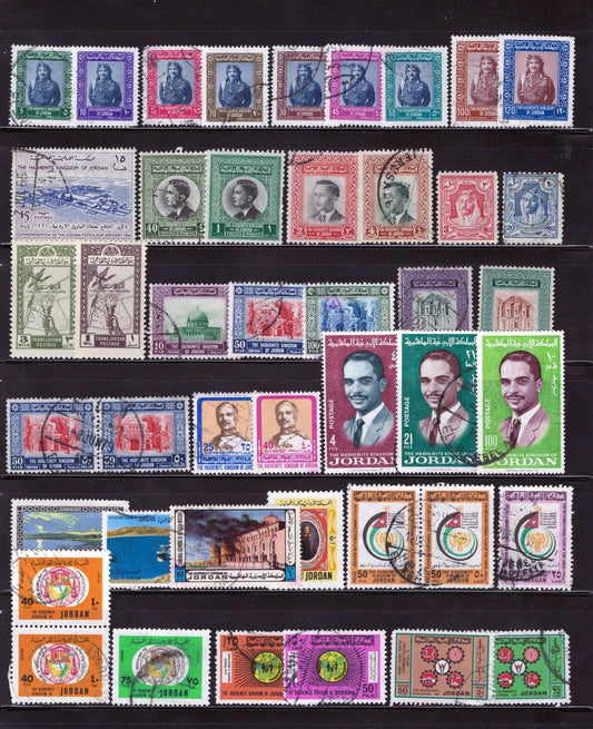 Jordan, Hashemite Kingdom Small Collection on a Stock Page ZAYIX 0825L1616