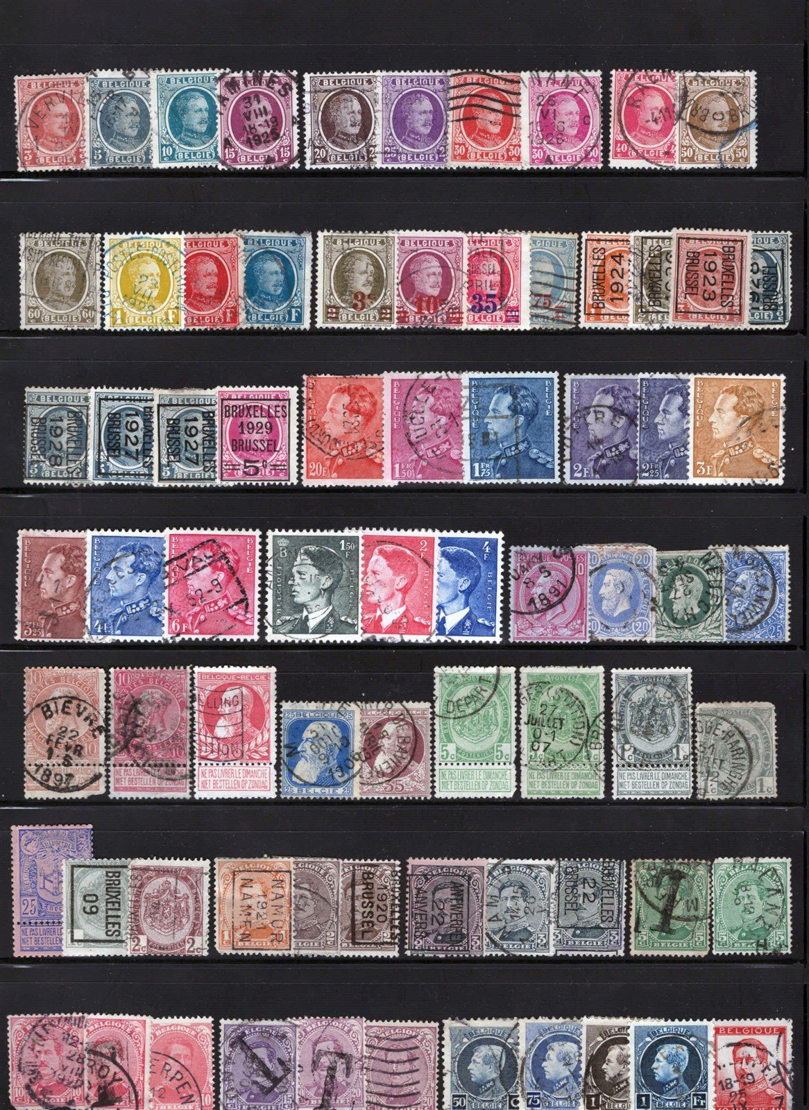 Belgium Bonanza Collection 259 Stamps on 4 stock pages ZAYIX 0825L1616