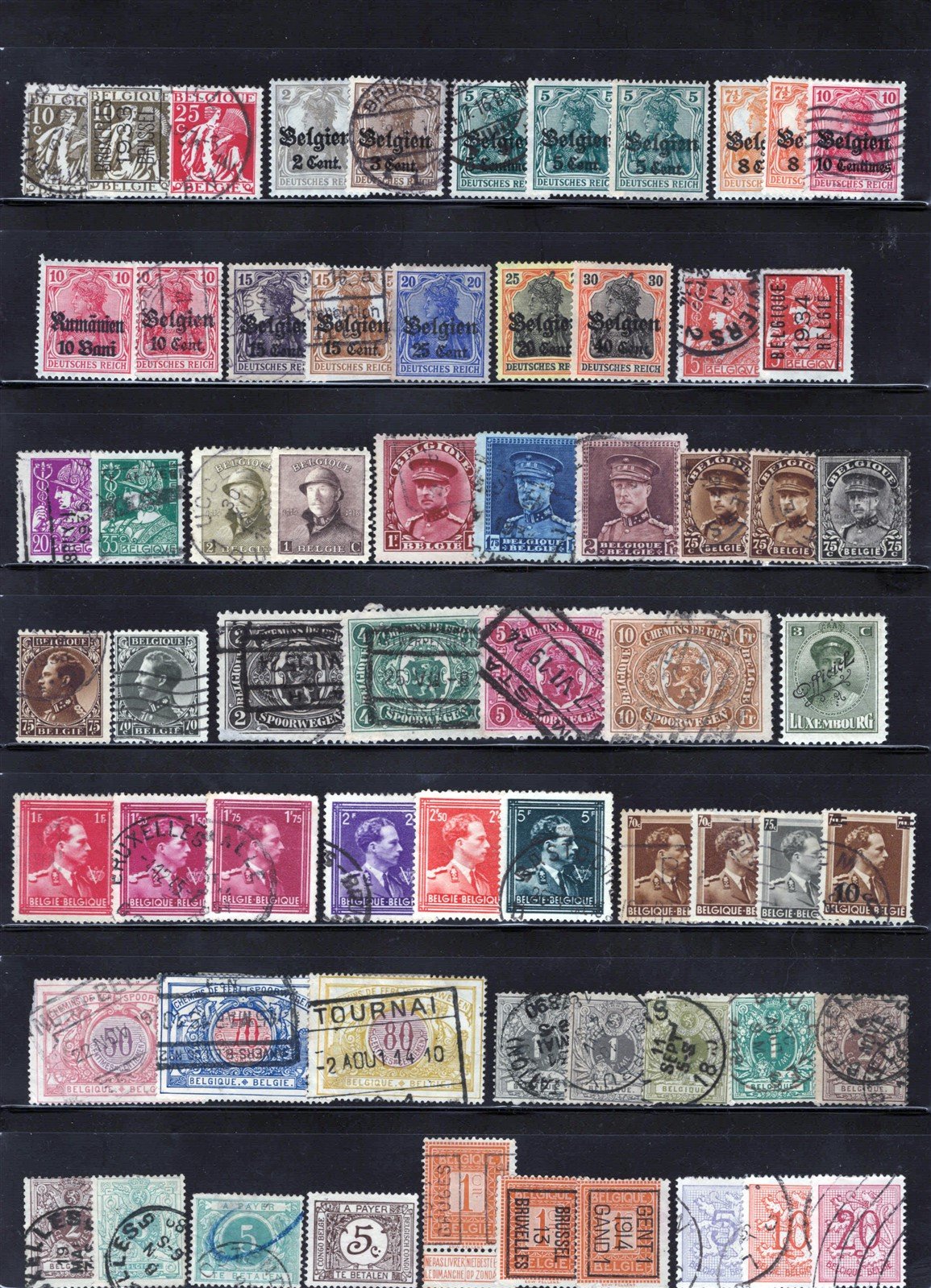 Belgium Bonanza Collection 259 Stamps on 4 stock pages ZAYIX 0825L1616