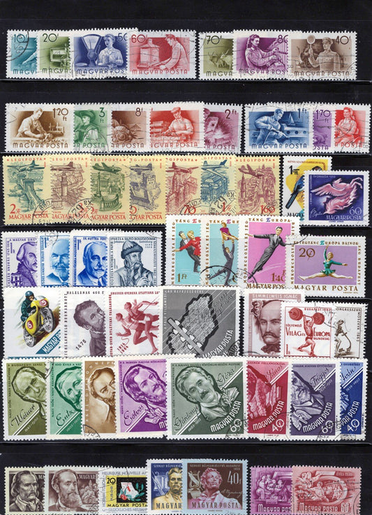 Hungary Stamp Collection around 300 Stamps on 6 stock pages ZAYIX 0825L1616
