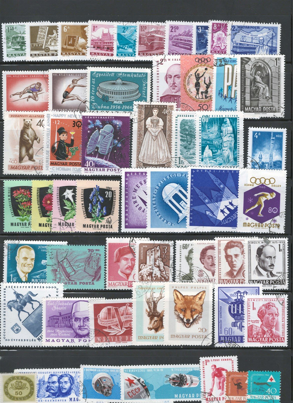Hungary Stamp Collection around 300 Stamps on 6 stock pages ZAYIX 0825L1616