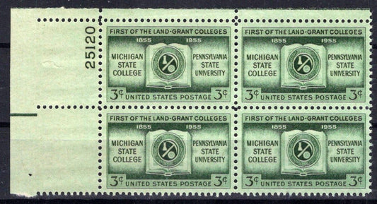 United States 1065 MNH Plate Block Land Grant Colleges ZAYIX STAMPS 0825S1658