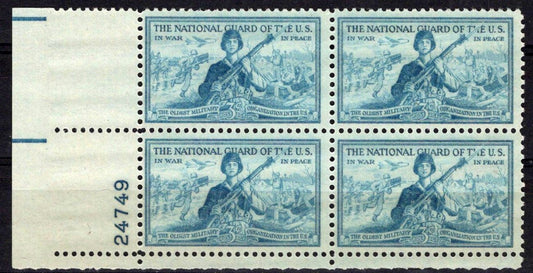 United States 1017 MNH Plate Block National Guard ZAYIX STAMPS 0825S1641