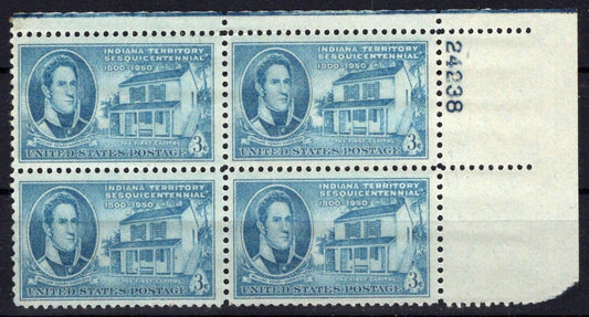 United States 996 MNH Plate Block Indiana Territory ZAYIX STAMPS 0825S1620