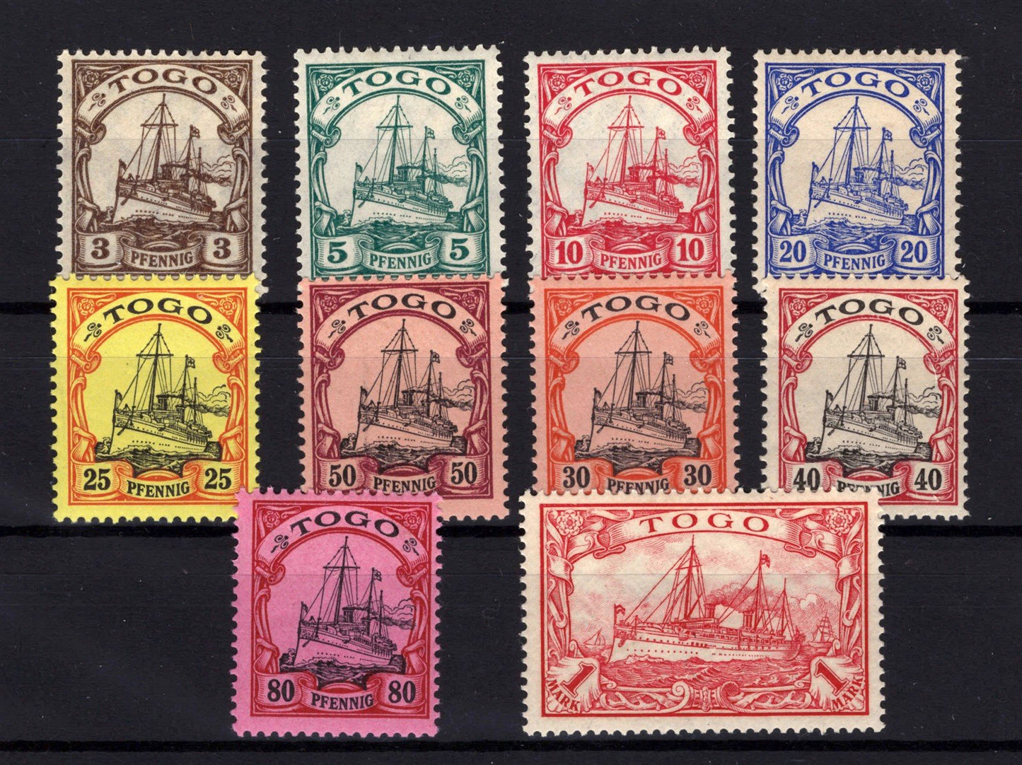 Togo 7-16 MLH Germany Colony Kaiser's Yacht ZAYIX 0825BL1667