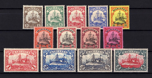Mariana Islands 17-29 VLH/MNH Germany Colony Kaiser's Yacht ZAYIX 0825BL1671