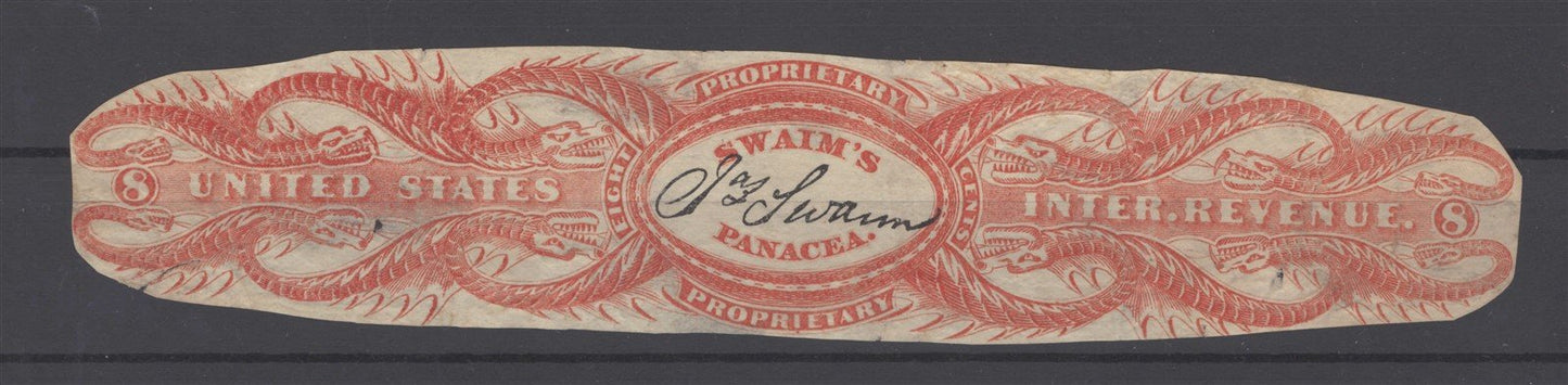 US RS233a Jas. Swaim's Panacea Old Paper Match & Medicine Revenue ZAYIX 0825BS1673